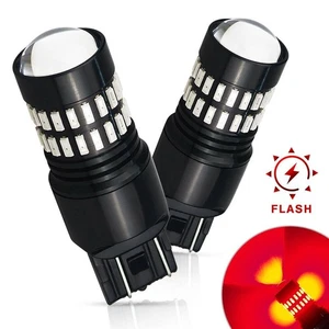 2x 7440 7443 7444 Lámpara de luz de freno LED intermitente para coche camión SUV súper roja - Imagen 1 de 12