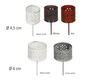 Kerzenhalter Krone Krönchen zum Stecken Teelichthalter Durchmesser 4,5 + 6 cm - Picture 1 of 5