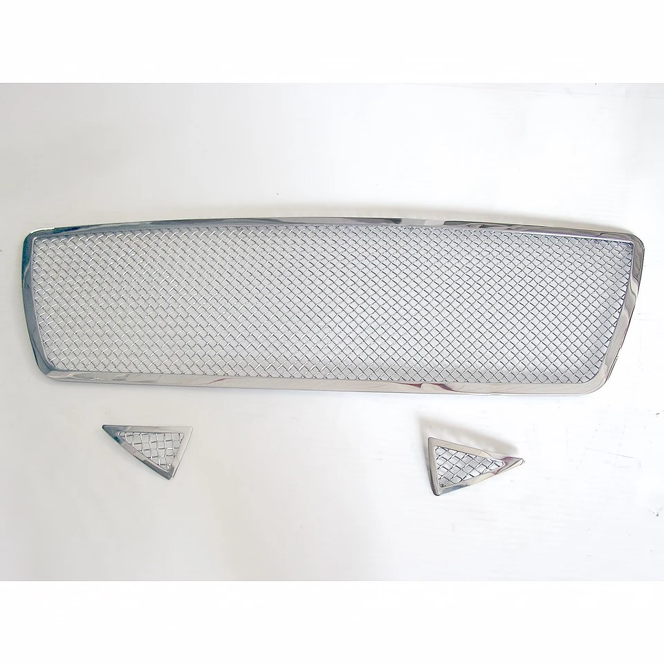 Fits 2005-2010 Toyota Tacoma Upper Stainless Steel Chrome Mesh Grille Insert - Image 1 of 3