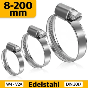 Edelstahl Schlauchschellen V2A W4 Schlauch Schellen Schelle Rohrschellen 8-200mm - Bild 1 von 6