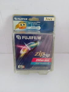 Fujifilm Zip 250 Disk IBM Formatted Use With Zip 250MB Drives Blank Media PC - Picture 1 of 2