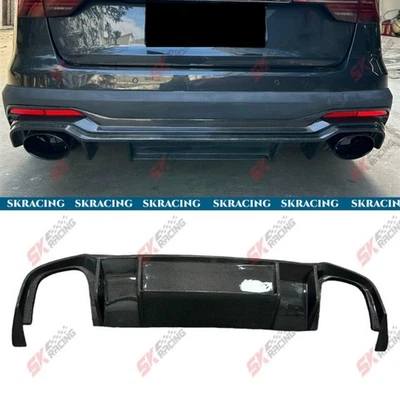 Kit de lábios difusor traseiro forjado/fibra de carbono adequado para Audi A4 allroad 2020-25 - Imagem 1 de 4