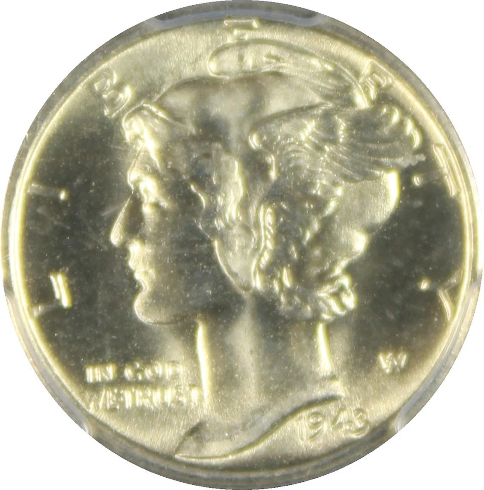 1943-S MS66FB Mercury Dime, PCGS 48939949 - Image 1 of 4