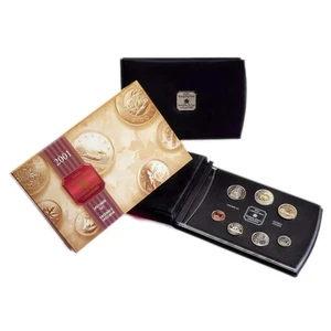 Juego de muestras de 7 monedas Canadá 2001 RCM con caja y certificado de autenticidad - Imagen 1 de 3