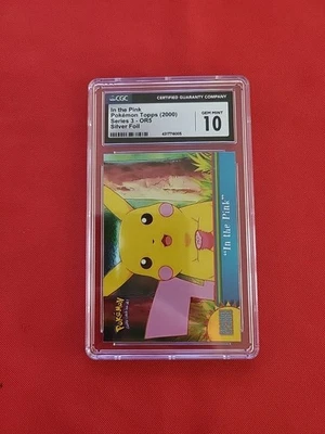 GEM MINT Pokemon: Pikachu Silver Foil - In The Pink 2000 Series 3 - POP 2 - CGC - Image 1 of 4