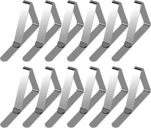 12 Pcs Picnic Tablecloth Clips for Outdoor Tables Premium Table Cloth Clip Holde - Picture 1 of 6