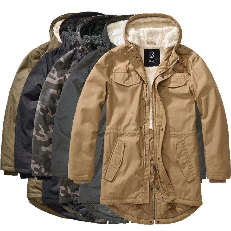 Bandit Herren Winter Jacke Bundeswehr Parka Armee Mantel Teddyparka - Bild 1 von 4