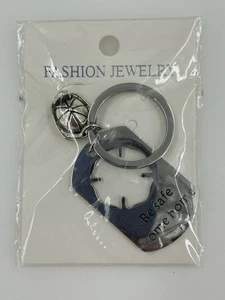 Firefighter Keychain BE SAFE COME HOME Silver Tone NEW - Picture 1 of 4
