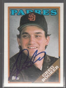 Greg Booker 1988 Topps #727 San Diego Padres Auto TTM/IP signed handsigniert - Bild 1 von 2