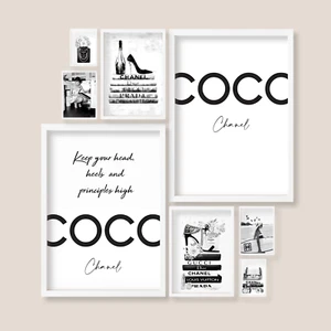 Fashion Quote Designer Book Black & White Wall Art Poster Posters Print A3 A4 - Picture 1 of 9