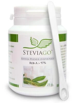 Stevia en polvo extracto de esteviósido 100% stevia de los cuales min. 97% Reb-A 25g con... Foto 1 de 4