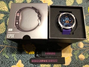 Garmin Epix (Gen 2), gris pizarra/plata, perfecto estado con embalaje original y 2 pulseras - Imagen 1 de 18