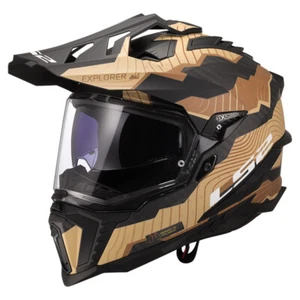 Casco LS2 MX701 EXPLORER CARBON TRICK MARRONE/SABBIA - Foto 1 di 5
