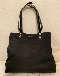 Calvin Klein Nylon Black Tote Everyday Essential Travel / Office / Large Bag - Picture 1 of 18