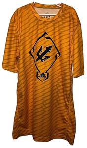 Arizona State Sun Devils Softball Adidas Yellow & Stripes Polyester Shirt Small - Picture 1 of 2