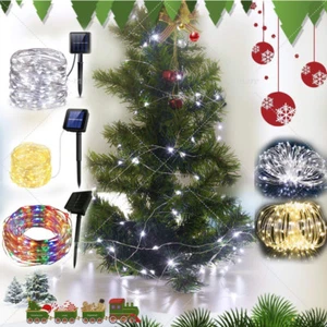 Outdoor Solar String Lights LED Waterproof Copper Wire Xmas Garden Party Decor - Picture 1 of 18