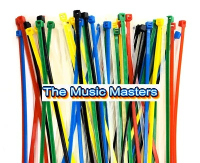100 Pack Assorted Colors 8 inch Wire Cable Ties Nylon Zip Tie Down Wraps Straps - Image 1 of 4