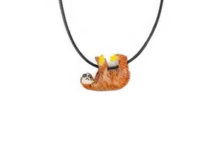 Orange Faultier Tagua Halskette - Bild 1 von 12