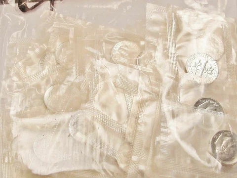1962   Dime  Proof   Roll  "Mint Cello"  50 coins "503" Cover