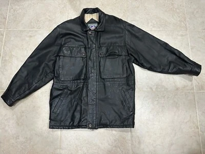 Abrigo Chaqueta Cuero Negro Cuenca Thinsulate 3M Aislamiento Térmico Talla Grande Foto 1 de 4
