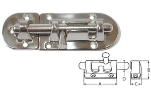 Fermeture Targette inox 316 Longueur 76mm inox A4 - 316 - Imagen 1 de 3