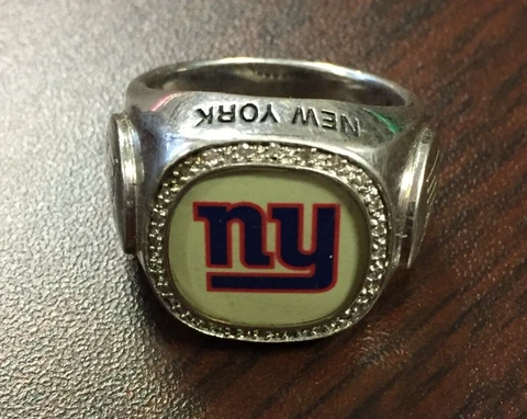 New York Giants commemorative sterling silver ring NFL size 11 Cover