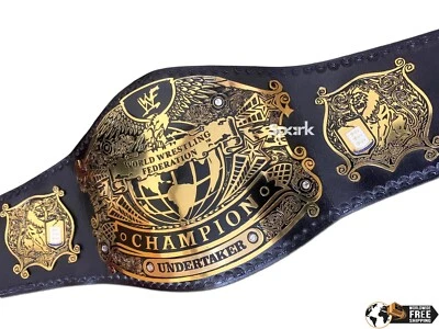 Cinturón de lucha libre título campeonato indiscutible 2001 réplica 4 mm zinc tamaño adulto Foto 1 de 4