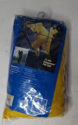 Stearns RAINJAMMER .15mm RAINSUIT Drywear Hooded JACKET & PANTS Sz L #8045YEL - Image 1 of 4