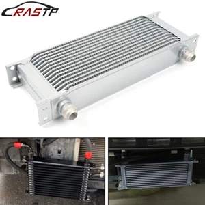 15 Row Aluminum Engine Transmission Oil Coolers 10AN Hose End Fittings Kit - Picture 1 of 18