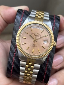 VINTAGE WEST END WATCH SOWAR PRIMA AUTOMATIC 25 JEWEL DAY/DATE MENS. WRIST WATCH - Picture 1 of 9