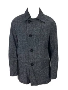 EFM by Donrad Duncan Men's Black Classic Short Trench Coat Size M NWT - Picture 1 of 3