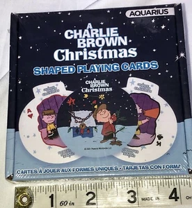 Tarjetas de juego en forma de Navidad de Aquarius Peanuts A Charlie Brown ~ selladas de fábrica - Imagen 1 de 5
