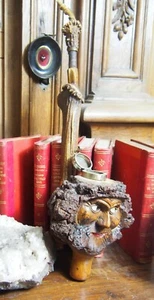 SEHR GROSSE KLEINE SAMMLERPFEIFE AUS HOLZ GESCHNITZT KOPF HAAR  - Bild 1 von 8