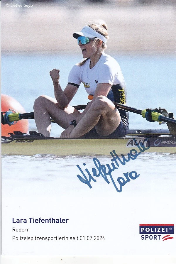 Lara TIEFENTHALER - Österreich, 6. Platz WM 2024 Rudern, Original-Autogramm! - Bild 1 von 1