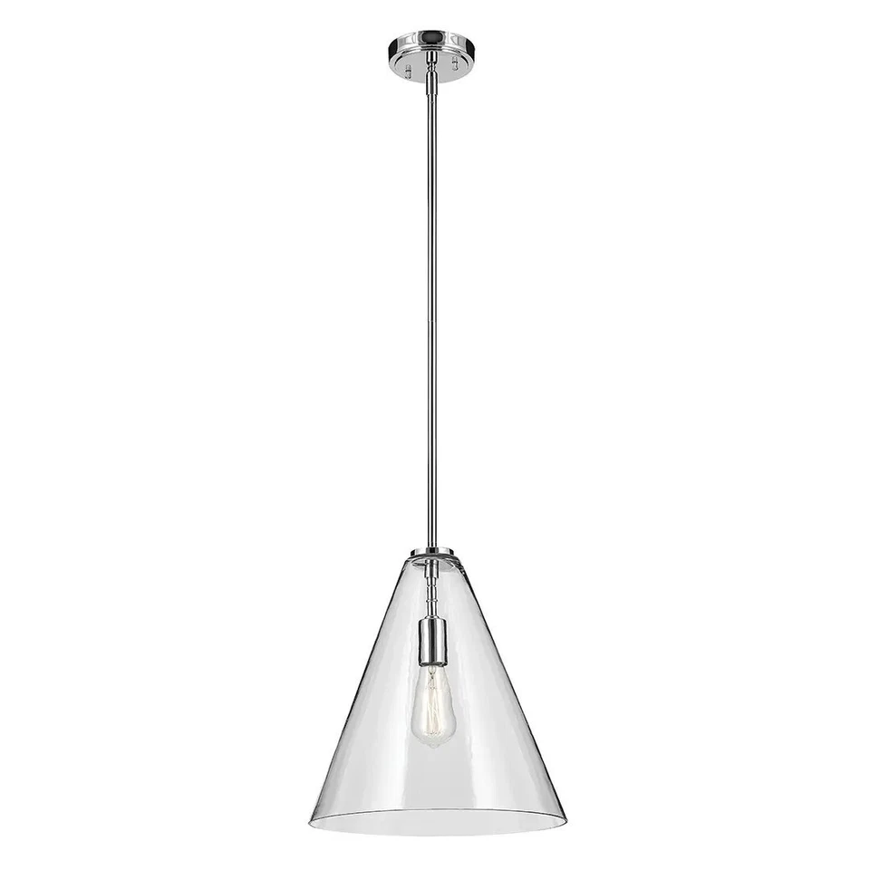 Kichler Lighting 42200CH Everly 1 Light Chrome Pendant Ceiling Light