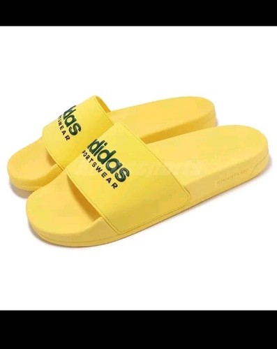 Adidas Adilette Shower Giallo Collegiale Verde Uomo Taglia 10 Sandalo Slip On IE8945