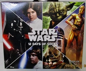 Star Wars 12 Days of Socks Toddler Sz Small - Picture 1 of 3