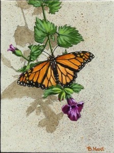 Monarch Butterfly Original Print-Nature Painting- Floral Artwork-Unframed-Giclee - Picture 1 of 3