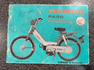 Original 1977 Honda PA50 Hobbit Owner's Manual Book - Maintenance Moped - Picture 1 of 2
