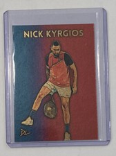 Nick Kyrgios Gold Plated Artist Signed Tennis Card 1/1