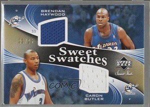2006-07 Sweet Shot Swatches Memorabilia Gold /25 Brendan Haywood Caron Butler