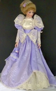 Hermosa muñeca de porcelana Franklin Heirloom 1989 Gibson girl Promenade, 22" - Imagen 1 de 10