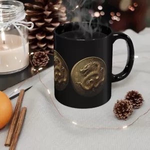 Drache Kaffeetasse Drache Münzbecher Bürobecher Drachebecher mit Münzbecher Drache - Bild 1 von 7