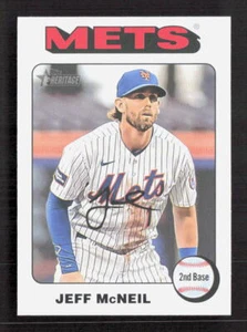 Jeff McNeil 2024 Topps Heritage #295 White Border Parallel - Bild 1 von 2