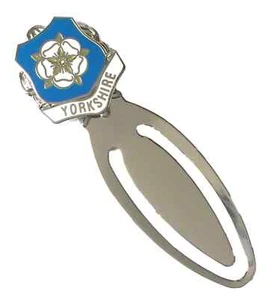 Marcador y bolsa de regalo Yorkshire rosa blanca de Inglaterra esmaltado crestado (T625) - Imagen 1 de 3