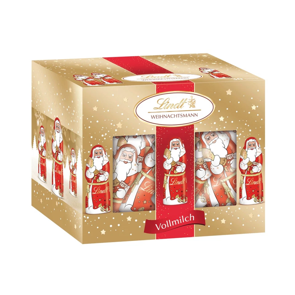 WEIHNACHTEN-SCHOKOLADE Lindt Mini Babbo Natale Cioccolato al Latte Intero Confezione 200g