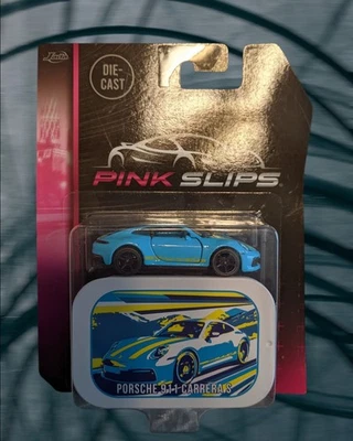 Coche Porsche 911 Carrera S Jada Pink Slips 2025 Die-Cast 1:64 azul con estuche de hojalata Foto 1 de 4