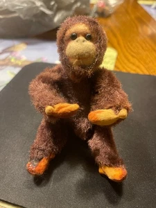 Vintage STEIFF? A cute little mohair Monkey with Button eyes  4" Miniature - Picture 1 of 4