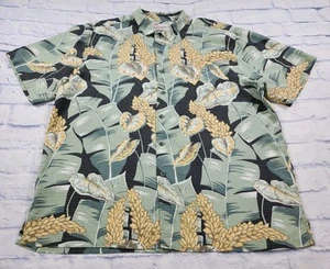 Kahala PARA HOMBRES 2XL Verde Hawaiano Aloha Manga Corta Floral Botón Campamento DE COLECCIÓN - Imagen 1 de 10