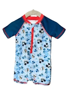 Mickey Mouse Swimwear 3/6 Months Baby Disney One Piece Swim Suit Outfit - Picture 1 of 2